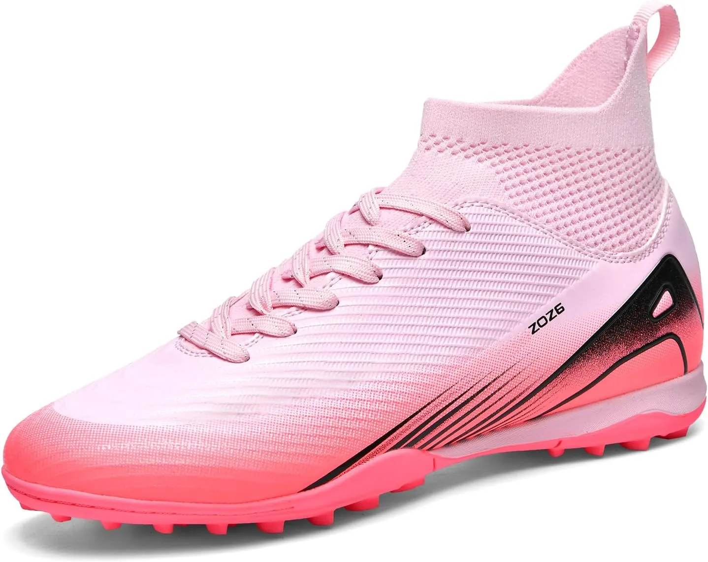 Men's Soccer Shoes Cleats Professional High-Top Athletic Turf Football Shoes Outdoor/Indoor Professional Futsal Football Training Sneakers