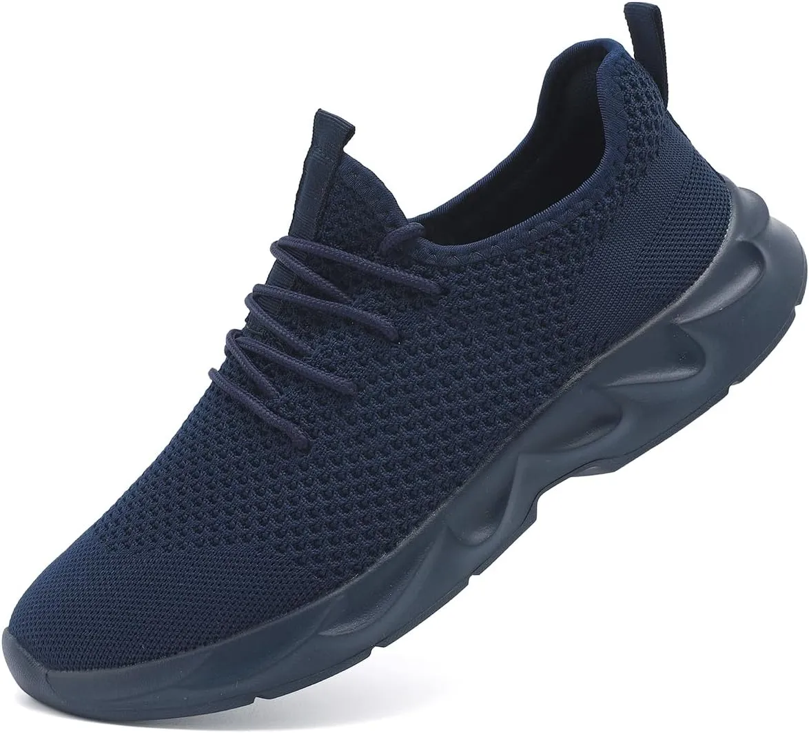 Mens Walking Shoes Slip On Tennis Non Slip Sneakers Outdoor Running Sports Trainers Athletic Sneaker Road Casual Workout Lightweight Shoes