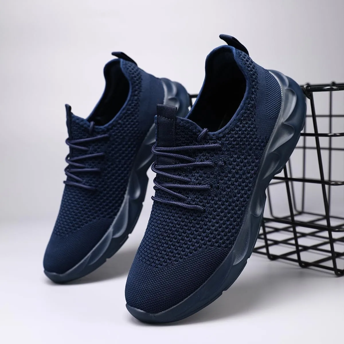 Mens Walking Shoes Slip On Tennis Non Slip Sneakers Outdoor Running Sports Trainers Athletic Sneaker Road Casual Workout Lightweight Shoes
