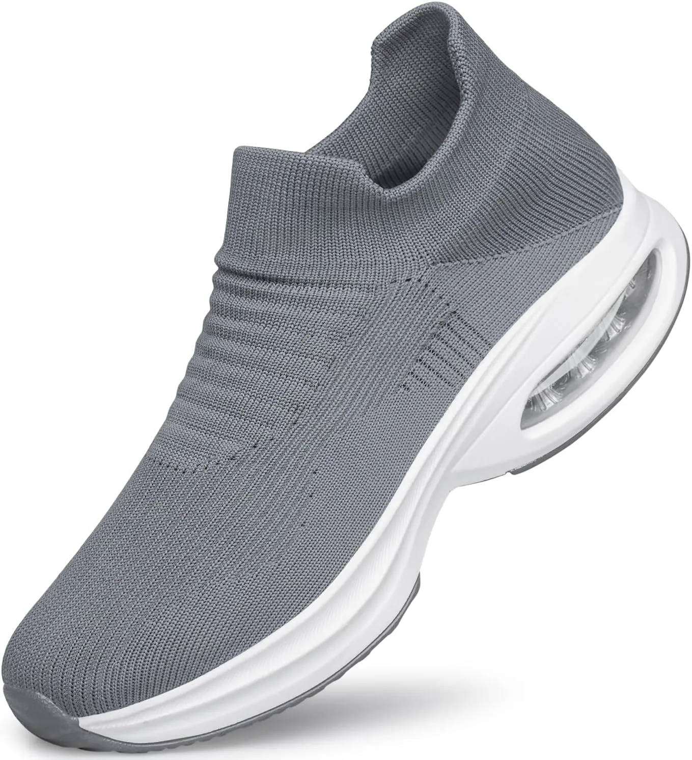 Mens Walking Shoes Sock Casual Fashion Sneakers Comfortable Slip On Air Cushion Workout Athletic Gym Running Shoes