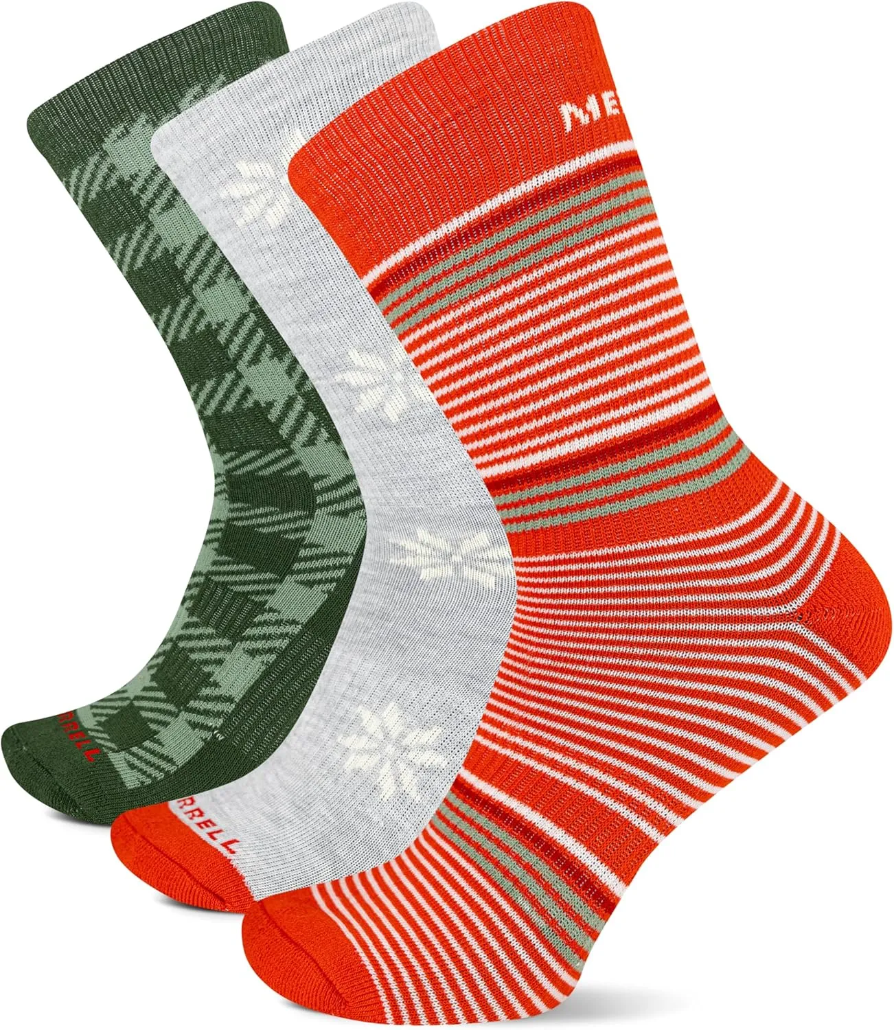 Merrell Men's and Women's Recycled Everyday Socks-3 Pair Pack-Repreve Mesh
