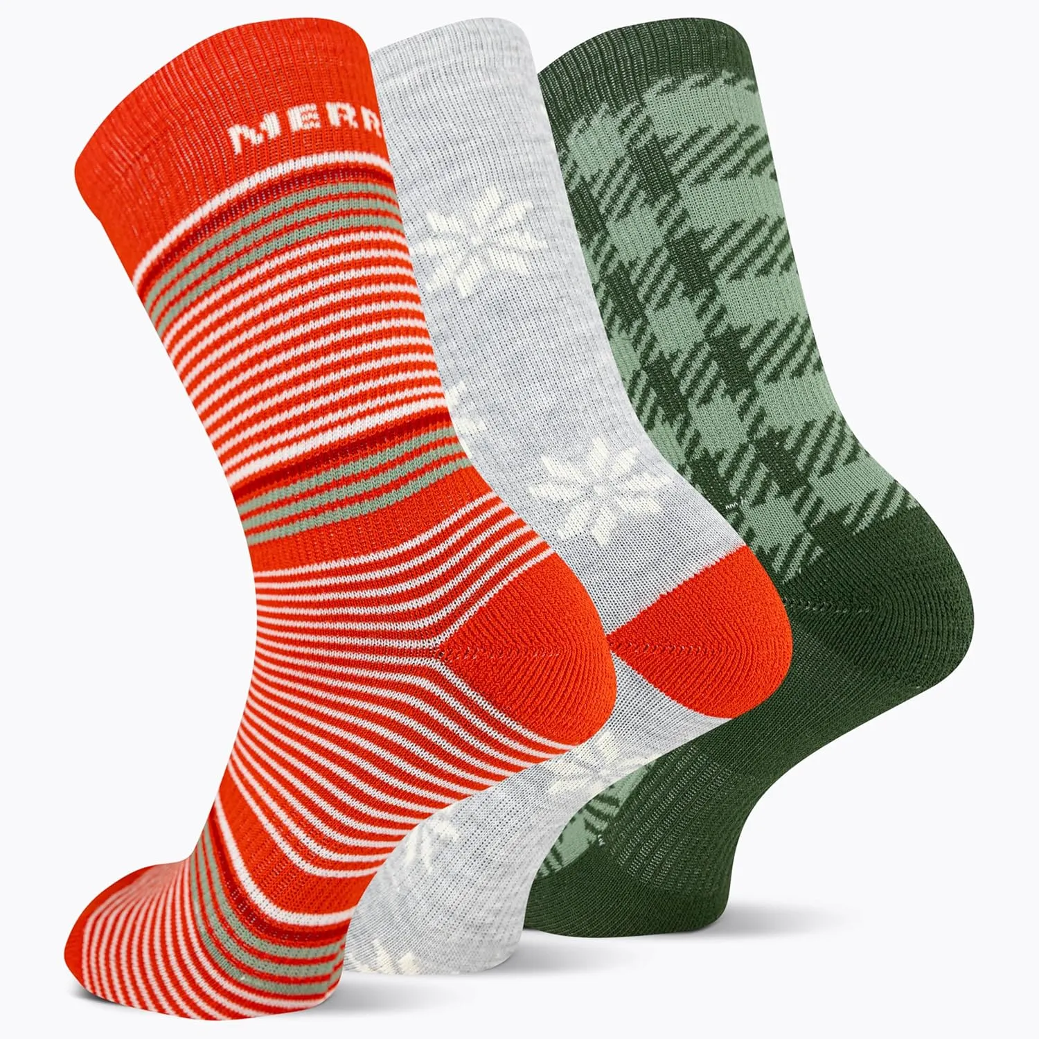Merrell Men's and Women's Recycled Everyday Socks-3 Pair Pack-Repreve Mesh