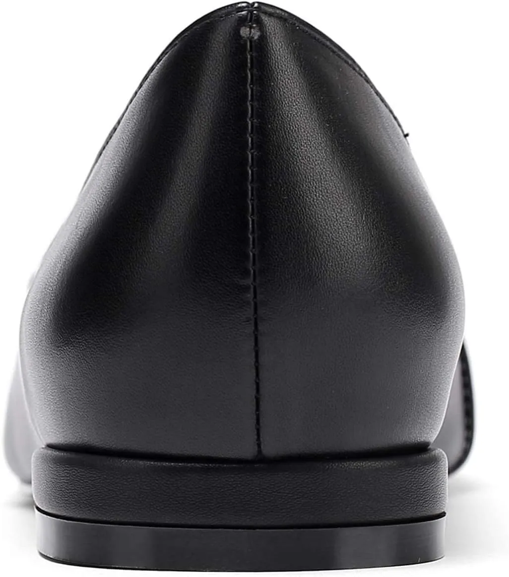 Mettesally Women's Pointed Toe Ballet Flat Shoes Cap Toe Classic Ballet Flats Walking Shoes Casual Formal Slip-On Flat Dress Shoes
