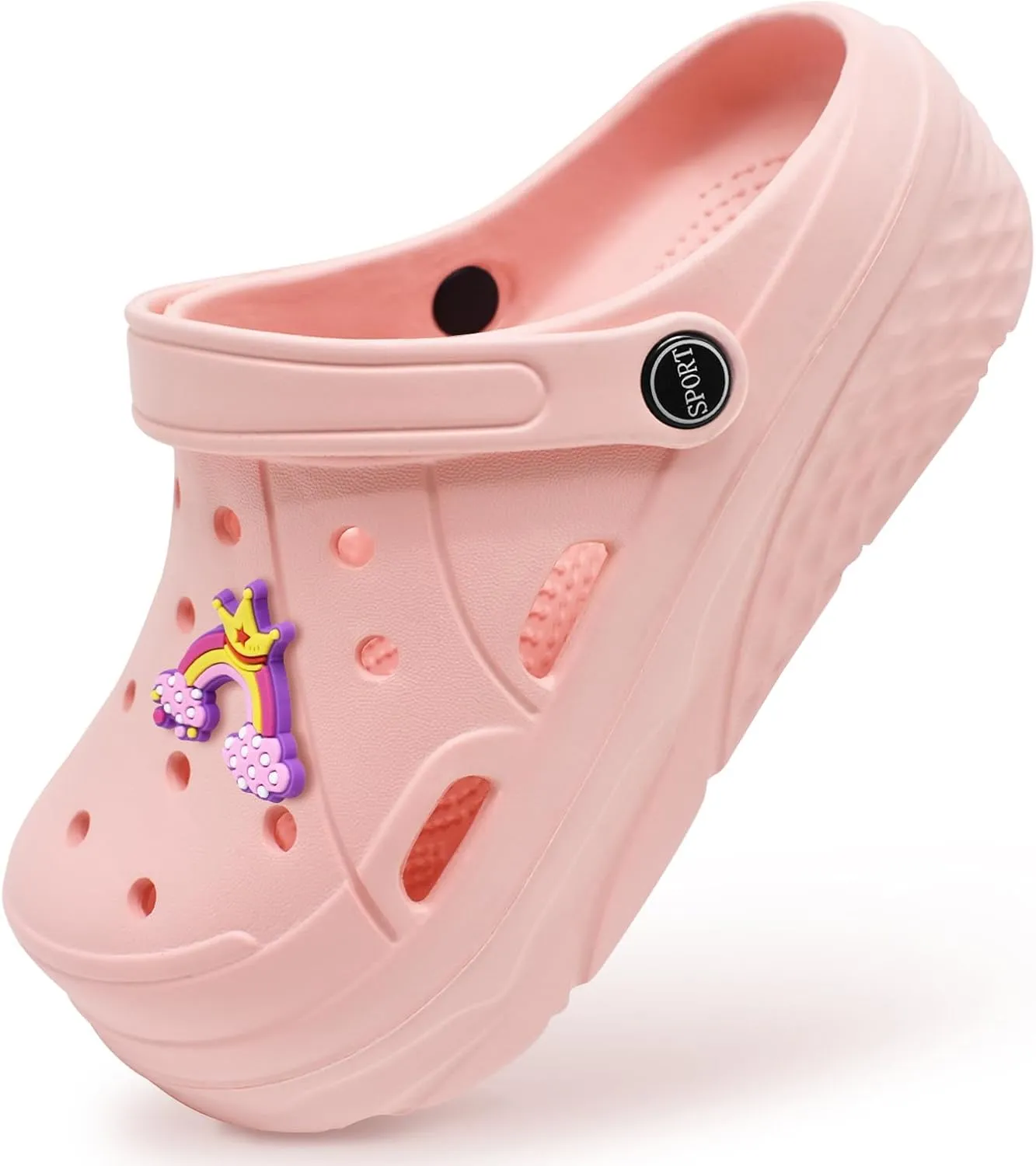 Mnplciea Women's Platform Clogs Non-Slip Garden Shoes Summer Slip On Comfortable Beach Sandals Slippers