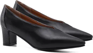 MOOMMO Women Comfortable Chunky Block Heel Pumps Shoes Pointed Toe Slip on Suede Penny Loafers Mid Heel Closed Pointy Toe Work Shoes Office Patchwork Ladies Dressy Fall Fashion Elegant 4-13 M US