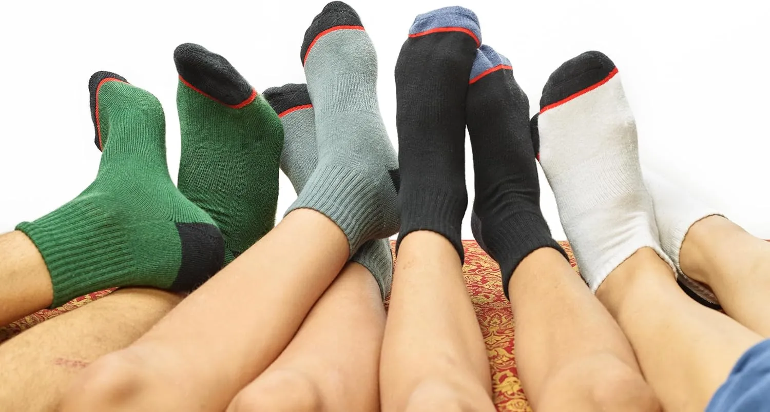 MoonWalker Extra Soft and Durable Quarter Crew Socks Made with KEMP (US Alpha)