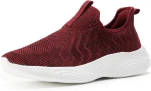 MRIP Mens Slip On Walking Shoes Lightweight Non Slip Gym Workout Running Shoes Mesh Breathable Cushion Fashion Tennis Athletic Casual Sneakers
