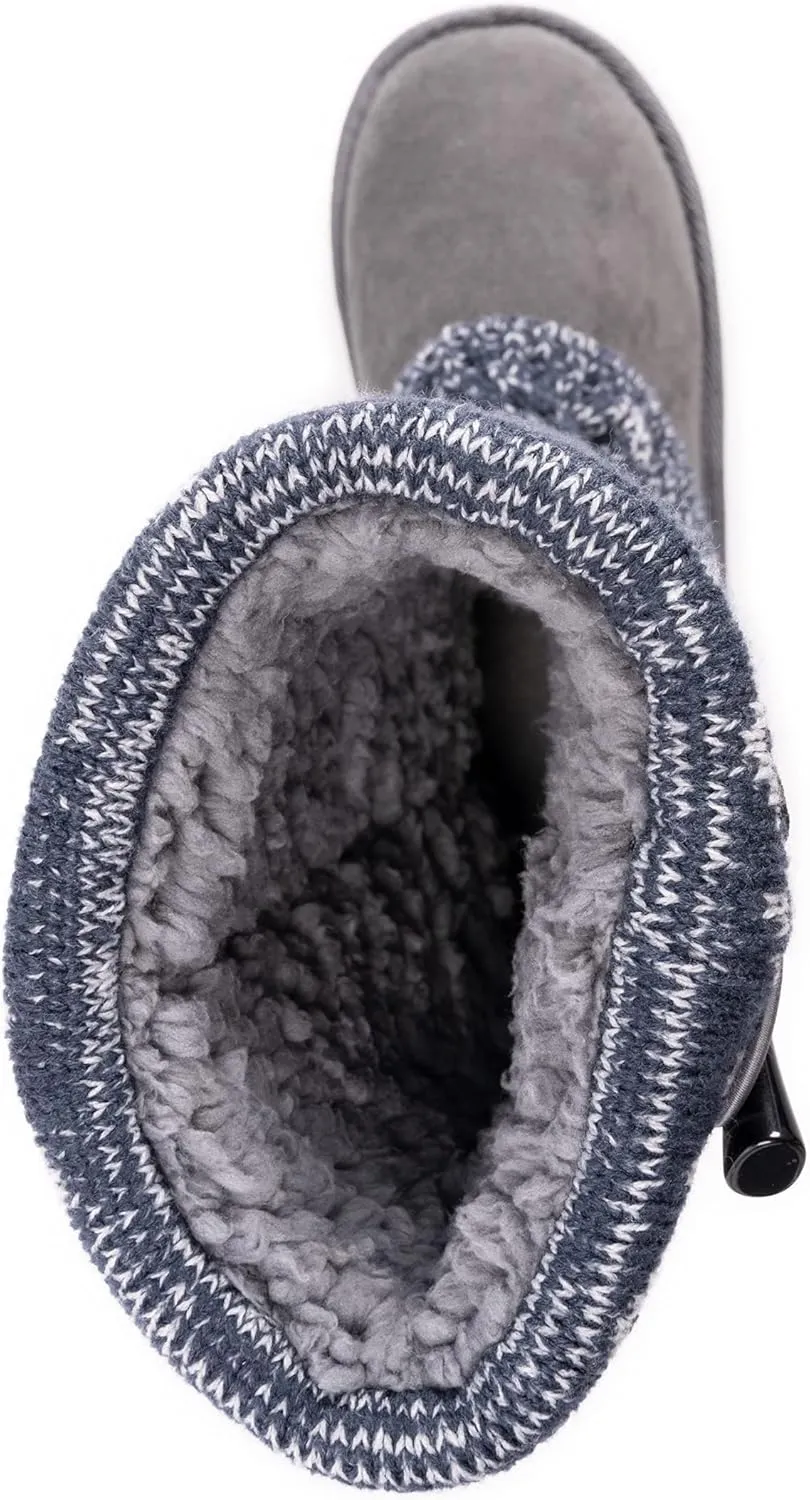 MUK LUKS Womens Cheryl Faux Suede Pull On Winter & Snow Boots