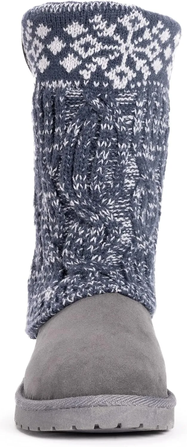 MUK LUKS Womens Cheryl Faux Suede Pull On Winter & Snow Boots
