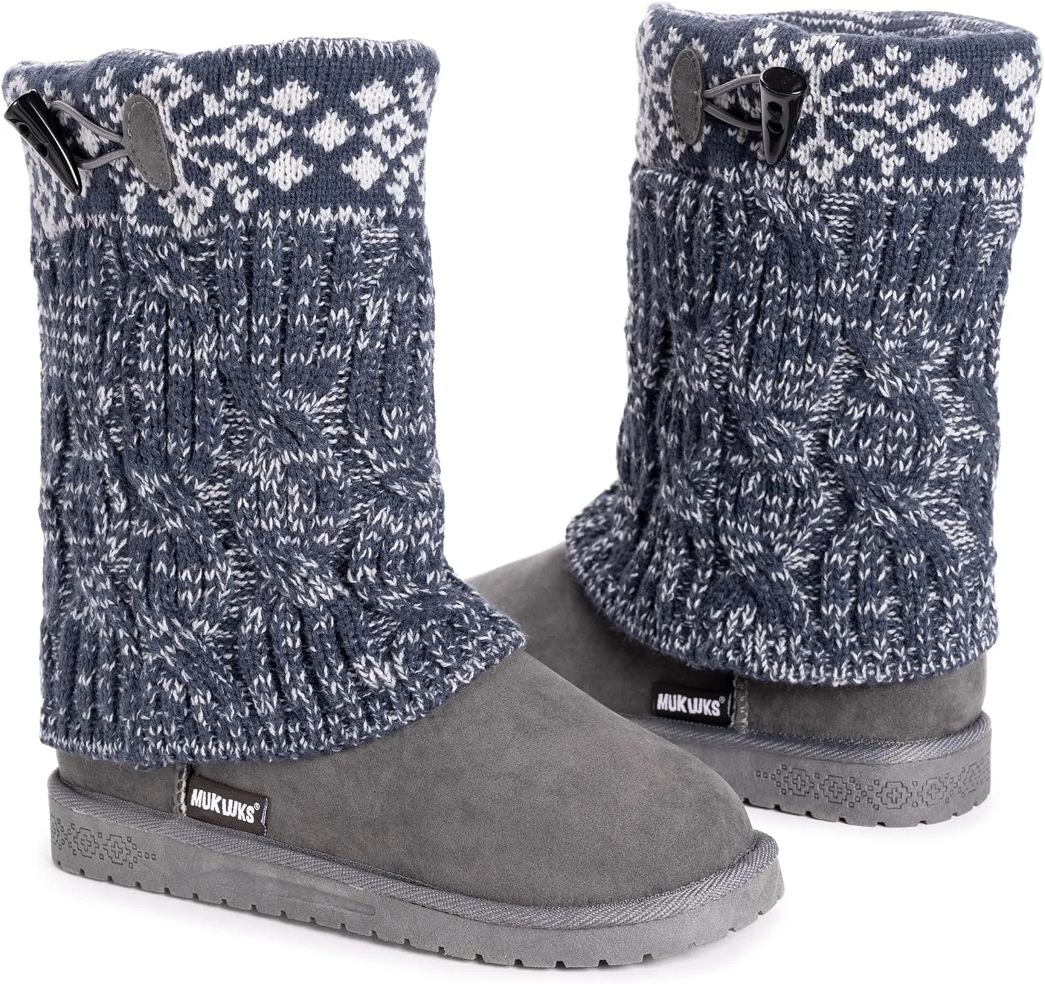 MUK LUKS Womens Cheryl Faux Suede Pull On Winter & Snow Boots