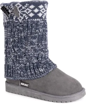 MUK LUKS Womens Cheryl Faux Suede Pull On Winter & Snow Boots