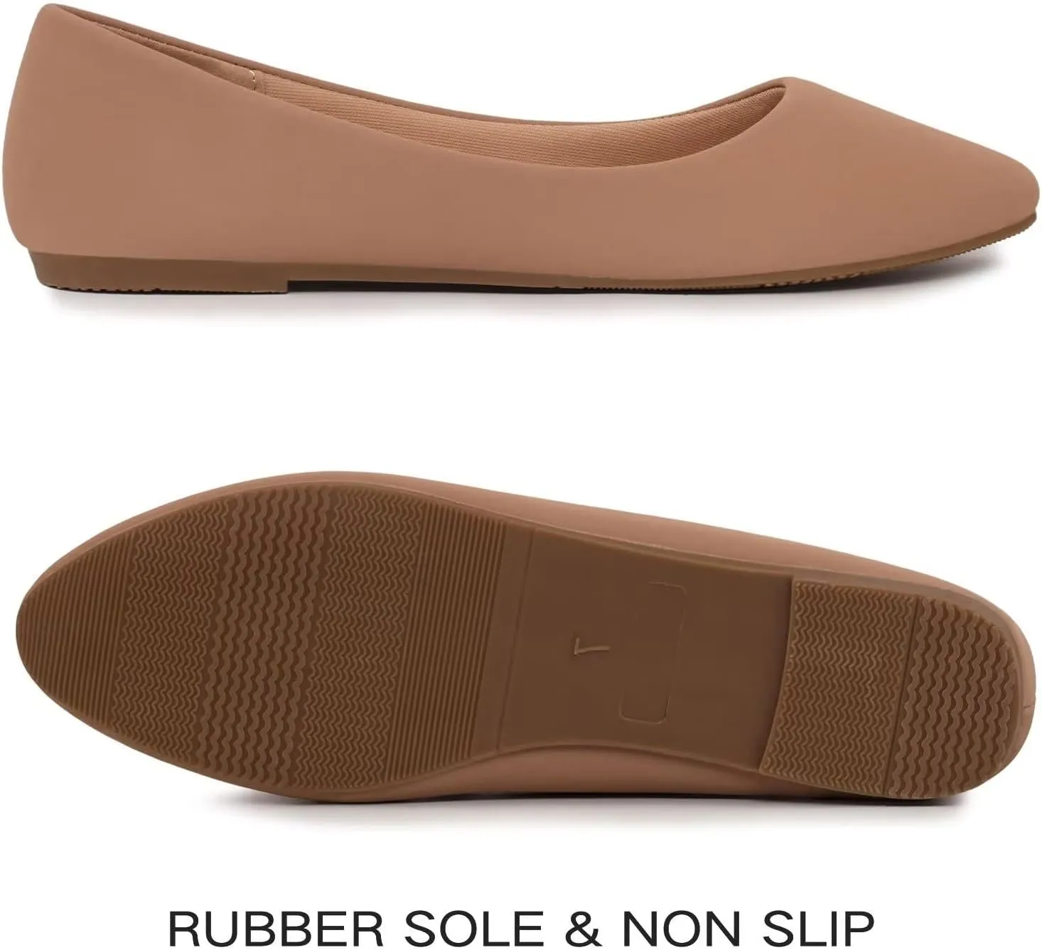 MUSSHOE Flats Shoes Women Pointed Toe Basic Womens Flats