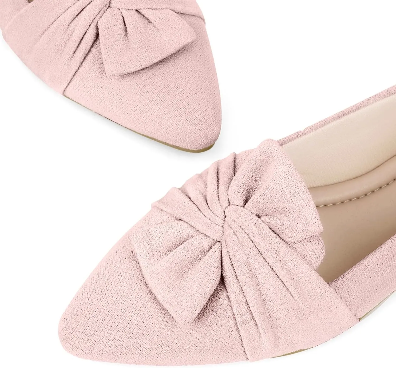 MUSSHOE Women's Flats Dressy Pointed Toe Comfortable Bowknot Ballet Flats Shoes