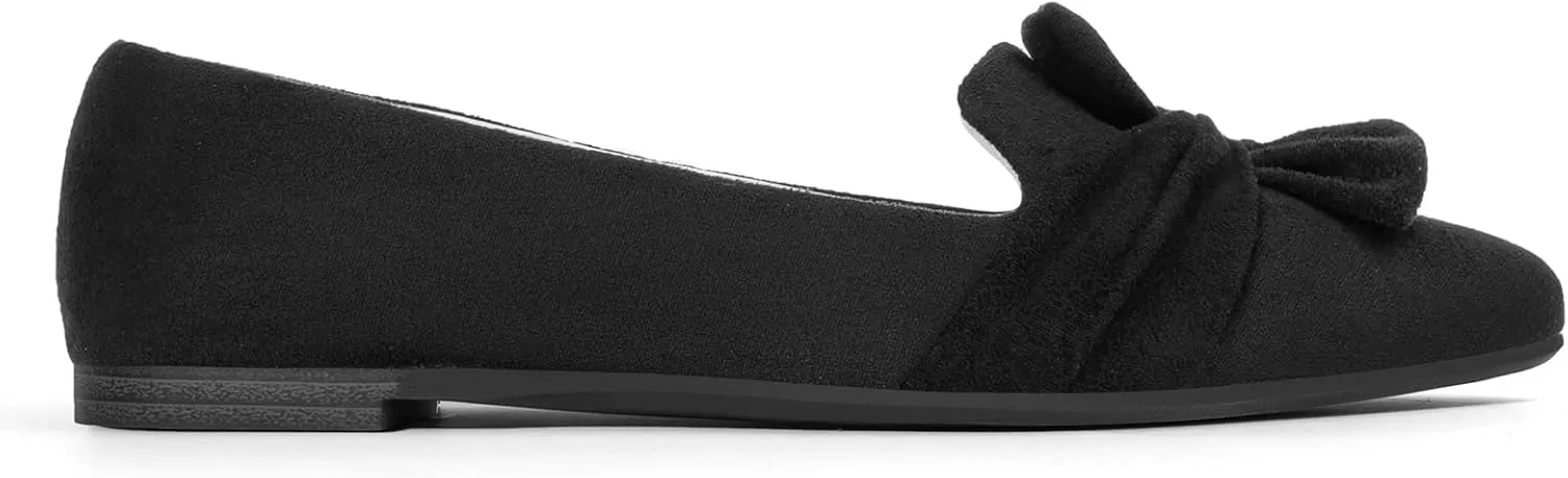 MUSSHOE Women's Flats Dressy Pointed Toe Comfortable Bowknot Ballet Flats Shoes