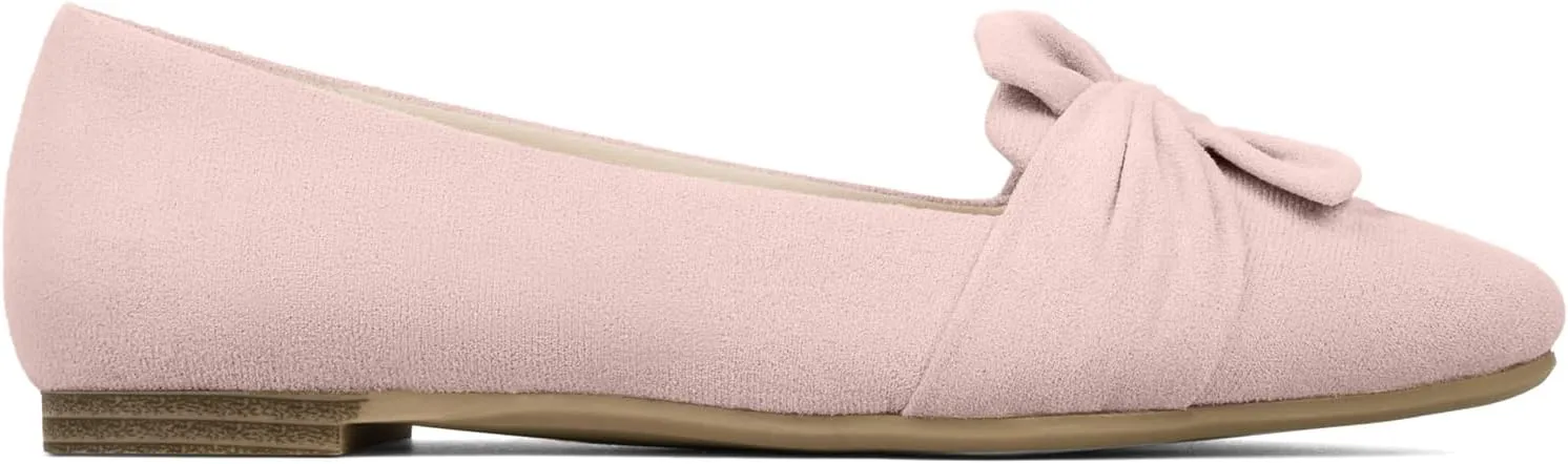 MUSSHOE Women's Flats Dressy Pointed Toe Comfortable Bowknot Ballet Flats Shoes