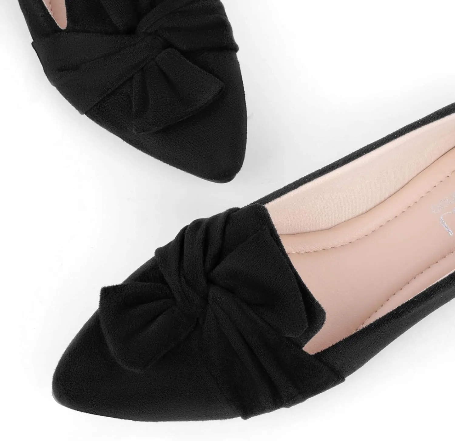 MUSSHOE Women's Flats Dressy Pointed Toe Comfortable Bowknot Ballet Flats Shoes