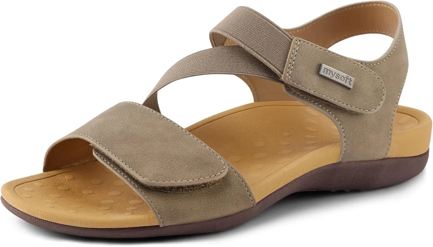 mysoft Women's Arch Support Sandals Orthotic Comfortable Walking Sandals Lightweight Athletic Outdoor Hiking Shoes