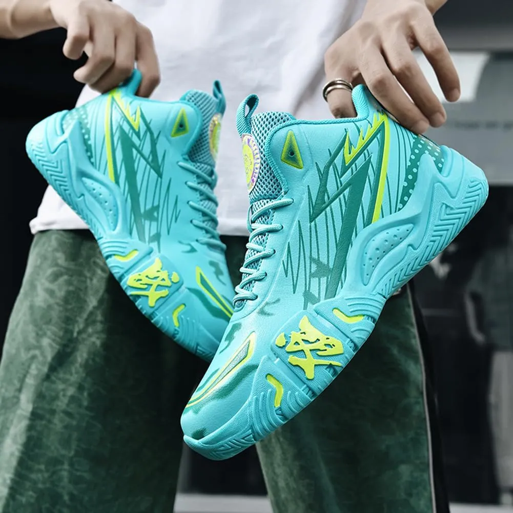 NCNDB Unisex Fashion Basketball Shoes High Top Anti Slip Sneakers Breathable Running Sports Shoes