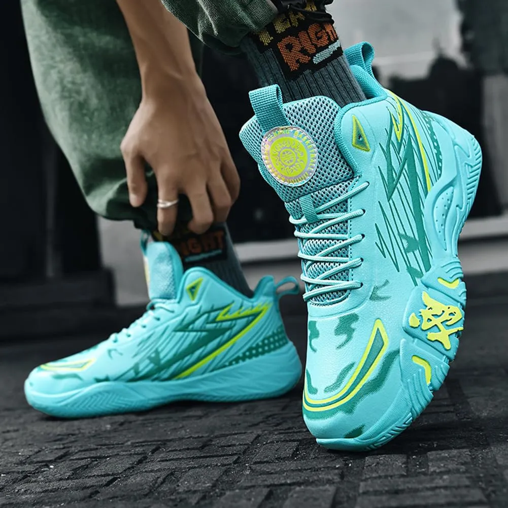 NCNDB Unisex Fashion Basketball Shoes High Top Anti Slip Sneakers Breathable Running Sports Shoes