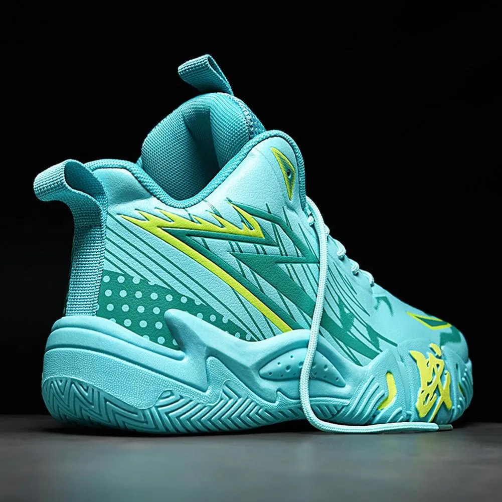 NCNDB Unisex Fashion Basketball Shoes High Top Anti Slip Sneakers Breathable Running Sports Shoes