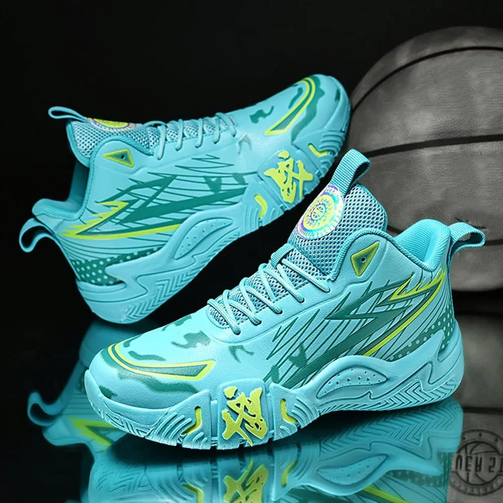 NCNDB Unisex Fashion Basketball Shoes High Top Anti Slip Sneakers Breathable Running Sports Shoes