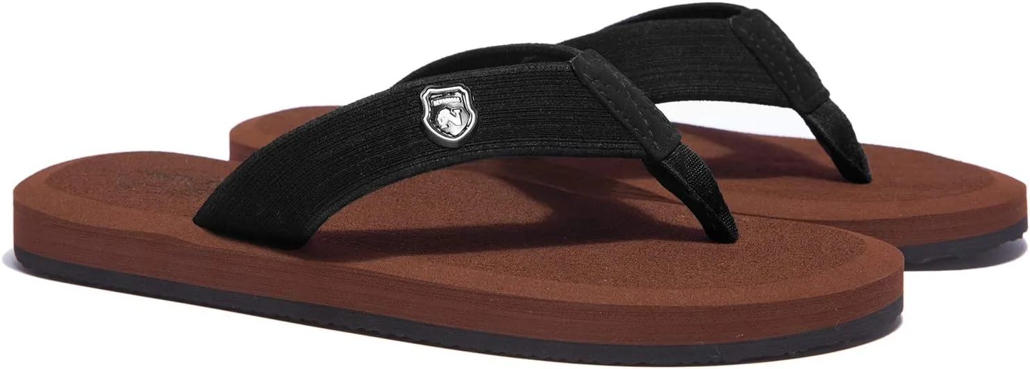 NewDenBer Mens Flip Flops Comfortable Thong Sandals Lightweight Summer Beach Sandals