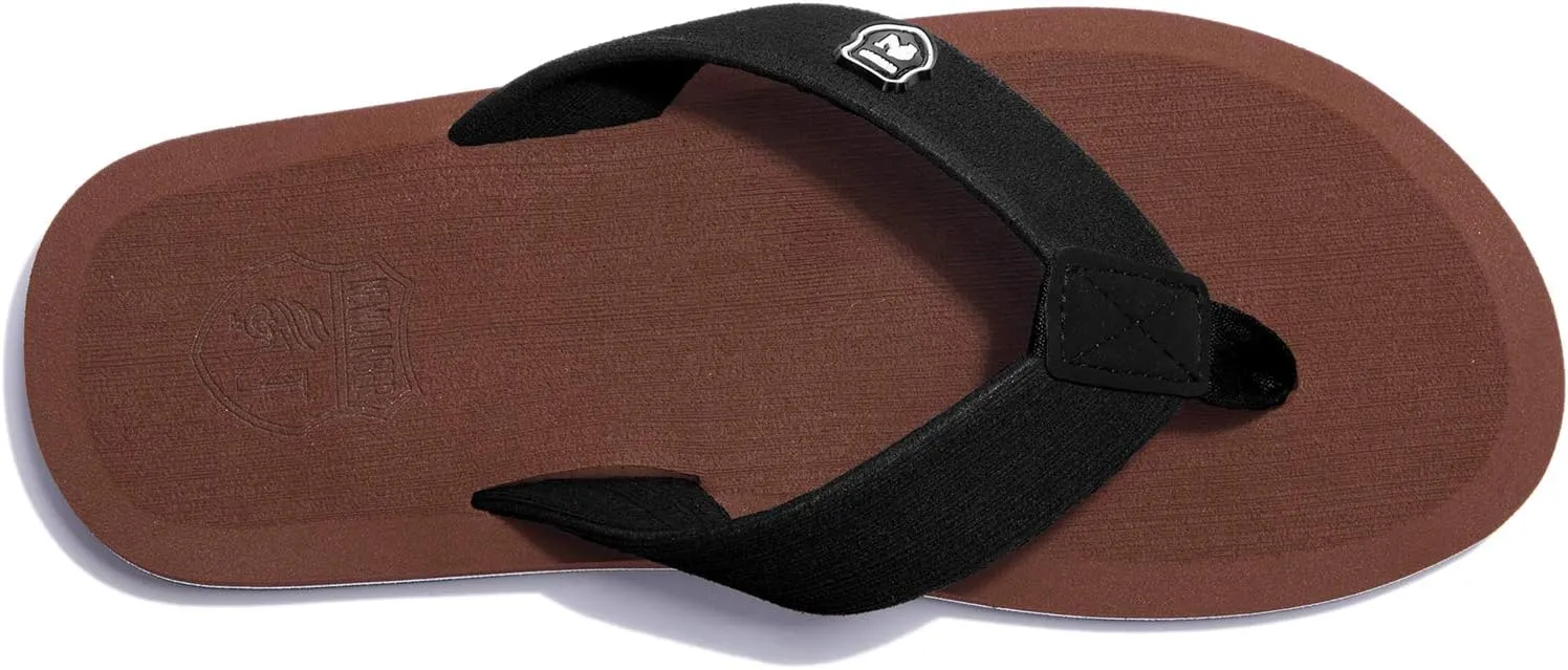 NewDenBer Mens Flip Flops Comfortable Thong Sandals Lightweight Summer Beach Sandals