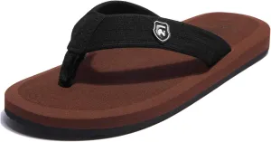 NewDenBer Mens Flip Flops Comfortable Thong Sandals Lightweight Summer Beach Sandals