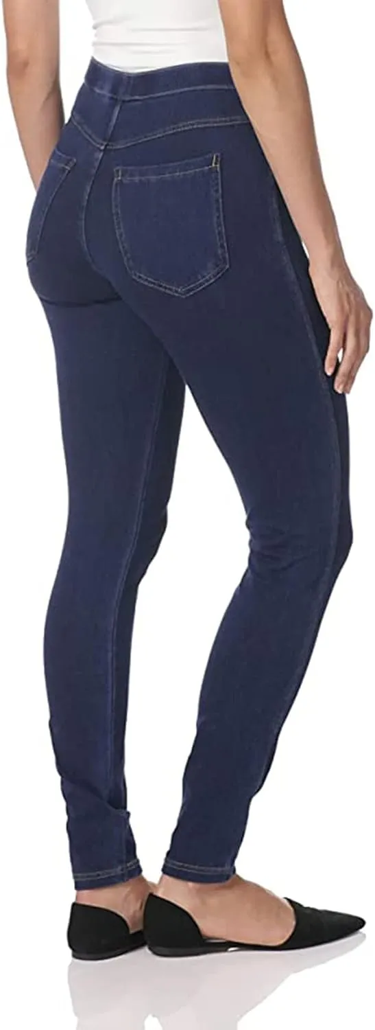 No Nonsense Women’s Classic Denim Leggings, Jeggings for Women with Real Back Pockets, High Waisted Stretch Jeans