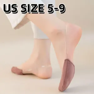 No Show Women Thin Liner Summer Socks Ultra Low Non-slip Invisible Hidden Cotton Nylon Socks for Flats High Heels