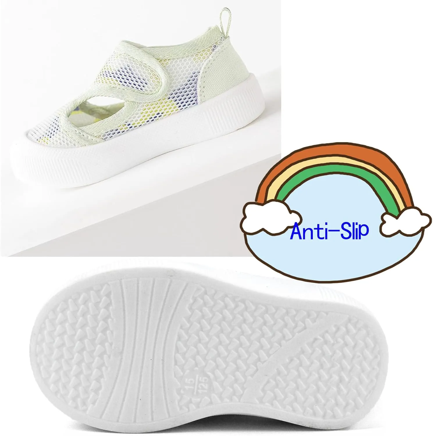 OAISNIT Baby Boy Girl Sandals Lightwight Breathable Summer Mesh Sneakers Non-Slip Toddler First Walking Shoes 6 12 18 24 Months