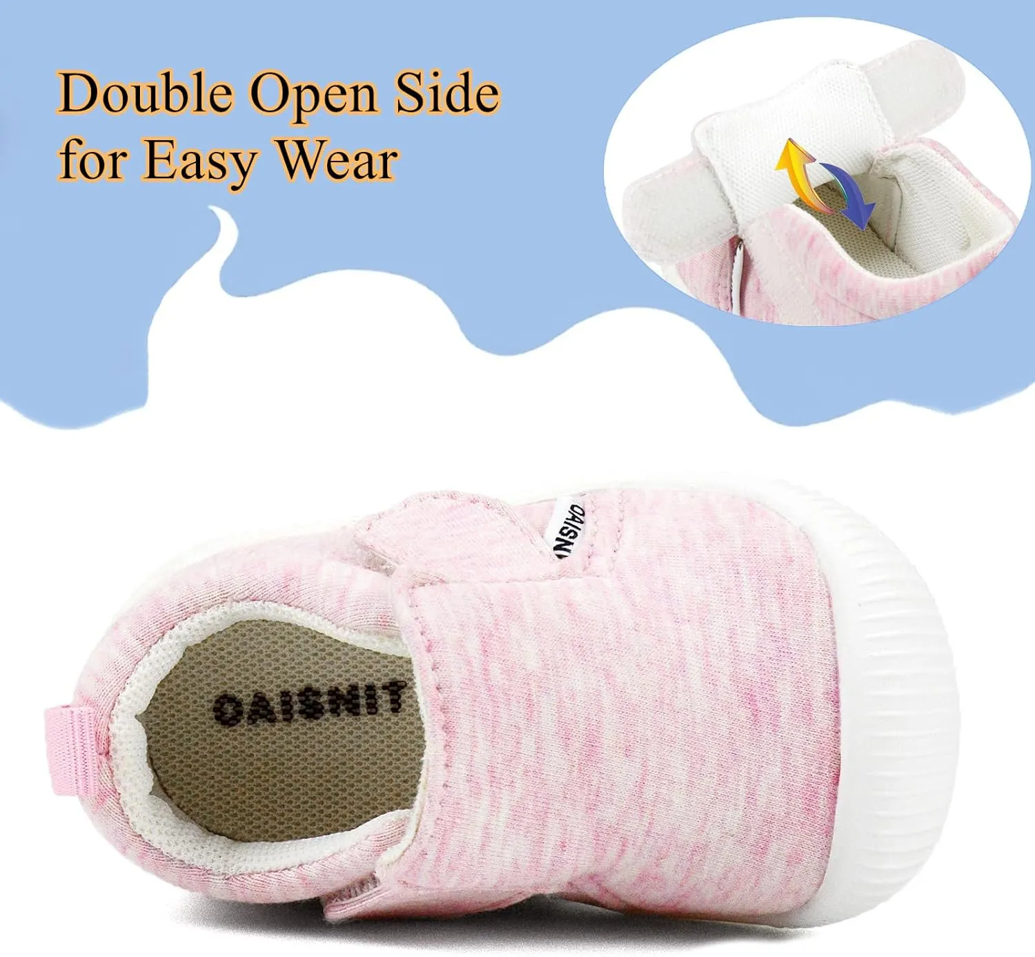 OAISNIT Baby Boys Girls Sneakers Anti Slip Lightweight Soft Toddler First Walkers for Walking Running