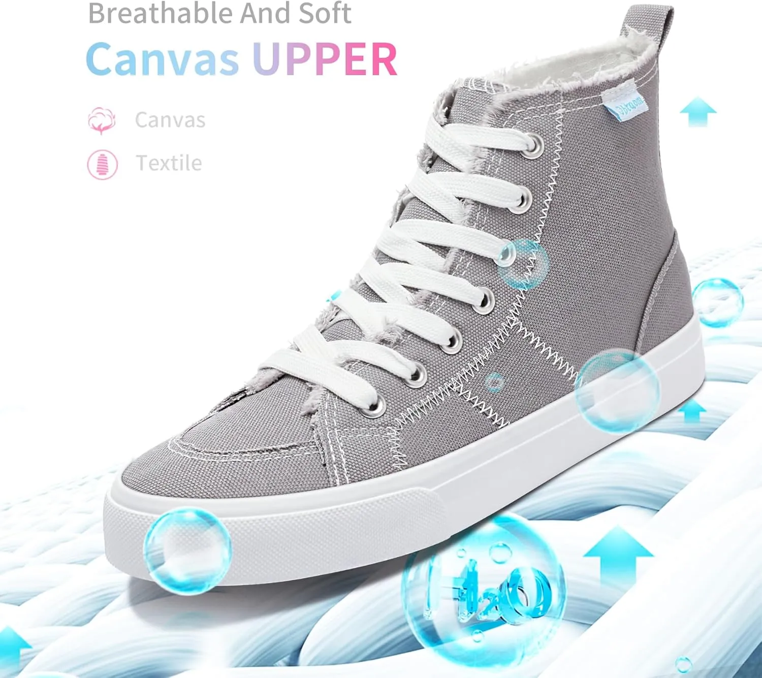 Obtaom Womens/Mens high top Canvas Shoes Play mid Calf Fashion Sneaker Casual lace up hi top Washed Canvas Shoes