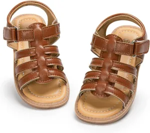 ohsofy Girls Sandals Closed Toe Flower Summer Outdoor Beach Dress Shoes (Toddler/Little Kid)