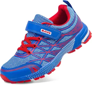 OJLVB Boys Girls Sneakers, Kids Tennis Running Shoes, Athletic Walking Gym Trail Shoe Breathable Lightweight
