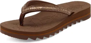 ONCAI Flip Flops for Women, Beach Thong Sandals Womens with Arch Support, Dressy Rhinestone Comfortable Yoga Mat and Non Slip Rubber Soles for Summer US Size 5-11