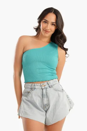 One Shoulder Cropped Top
