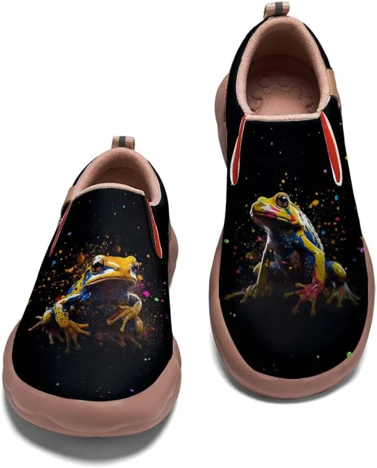 Onehorse Kids Slip On Sneakers Boy Girl Walking Casual Loafers Animal Splatter Art Painted Travel Holiday Shoes(Big Kid/Little Kid/Toddler)