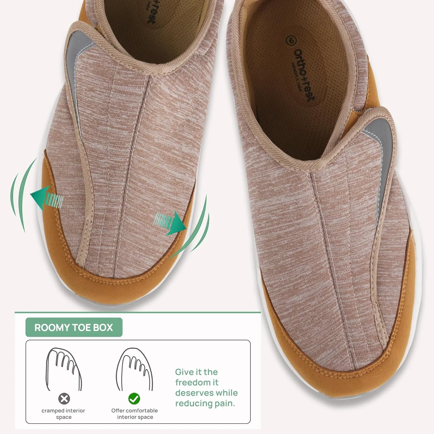 Ortho rest Men Diabetic Shoes Swollen Feet Diabetes Walking Shoes Arch Support Orthopedic Sneakers