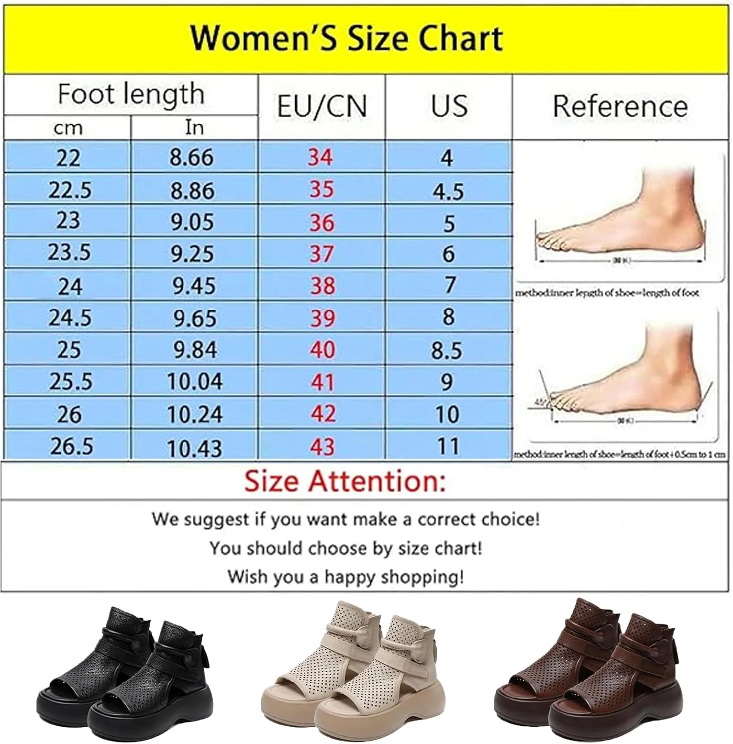 Orthopedic Sandals, Soft Sole Leather Orthopedic Shoes for Women, Walking Wedges Platform Sandal Arch Support Soft Sole Wide Width Adjustable Fish mouth hollow boots