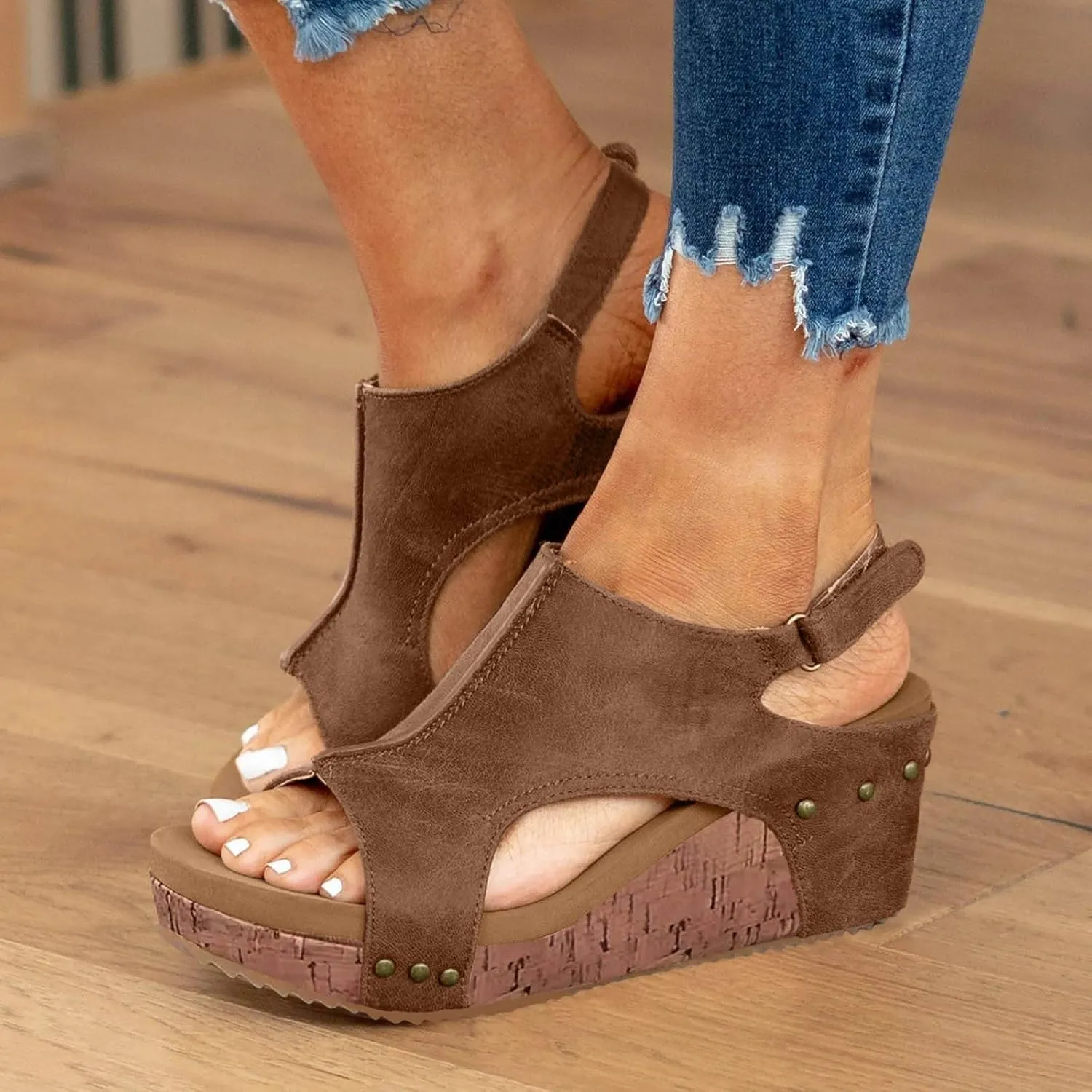 Orthopedic Wedge Sandals for Women 2025 New Platform Sandal Ankle Strap Open Toe Espadrilles Dressy Casual Boho Summer Beach Sandal Ladies Wedges