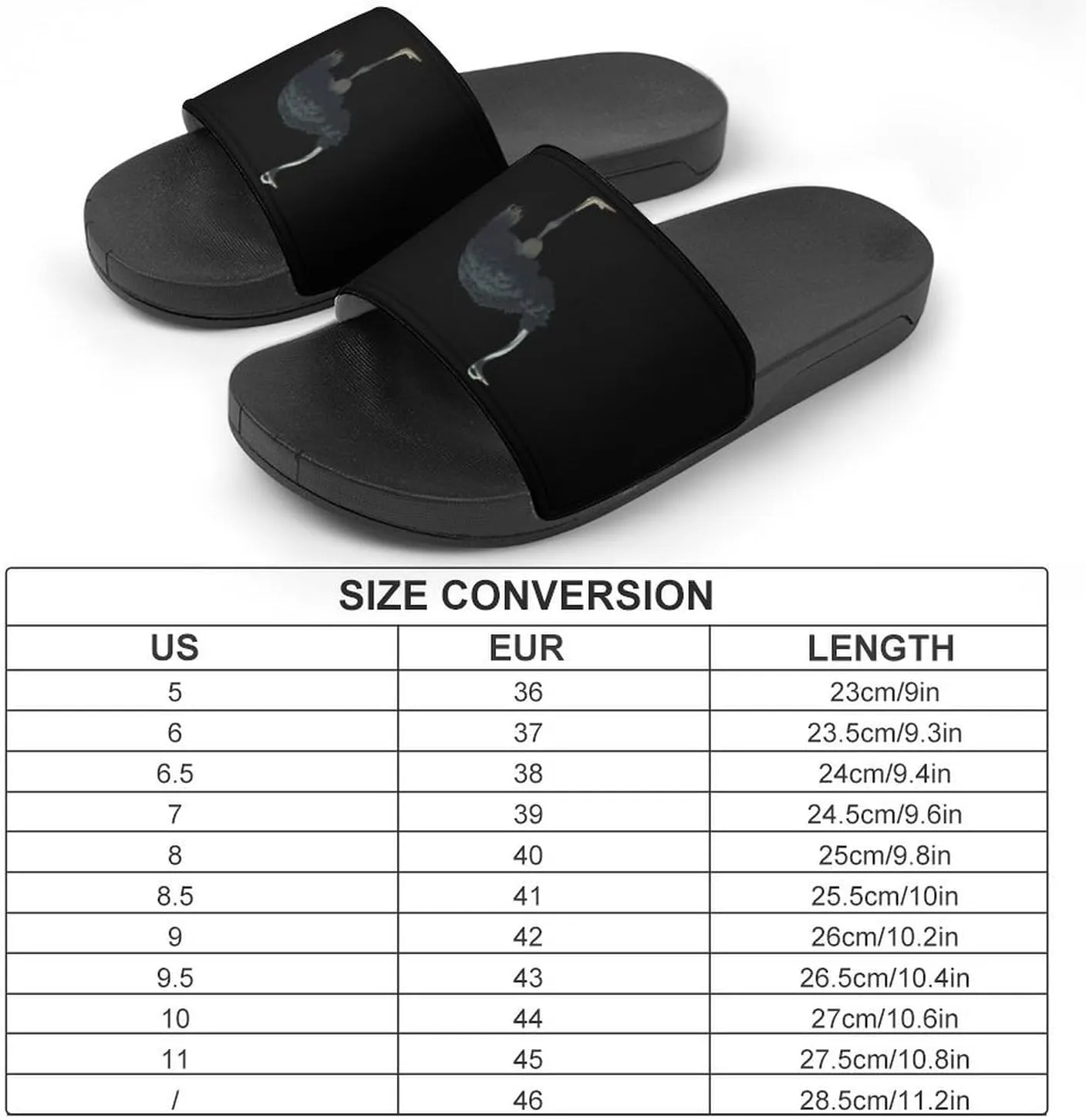 Ostrich House Sandals Non Slip Slippers Quick Drying Bathroom Shower Shoes for Women Men