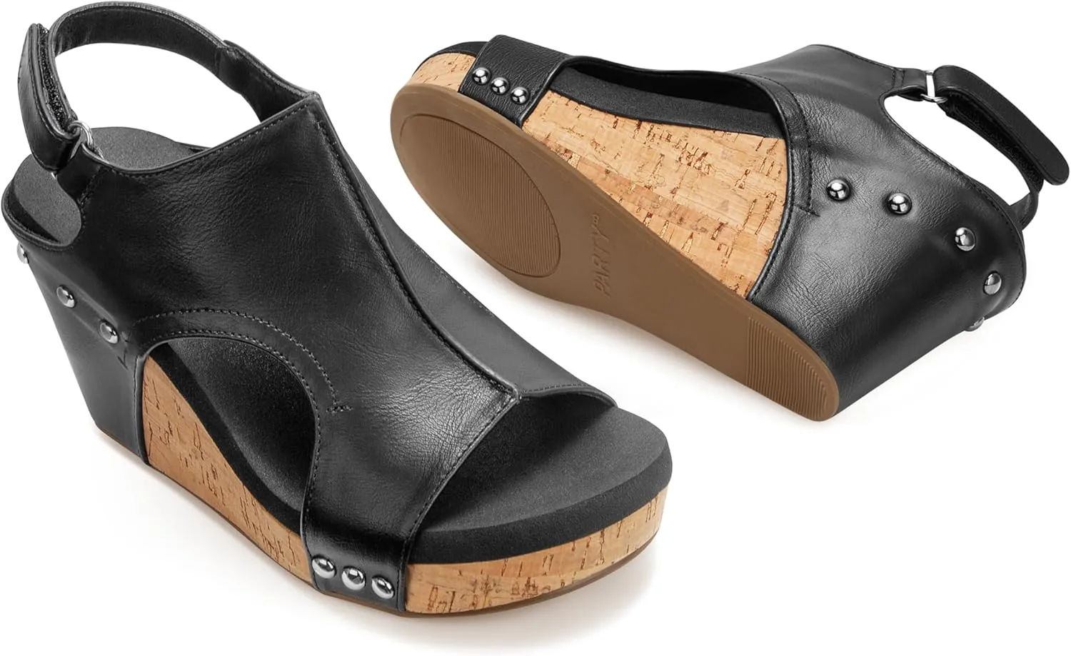 PARTY Womens Wedge Sandals With Strap for Dressy Ladies Sandals Casual 3 Inch Wedge