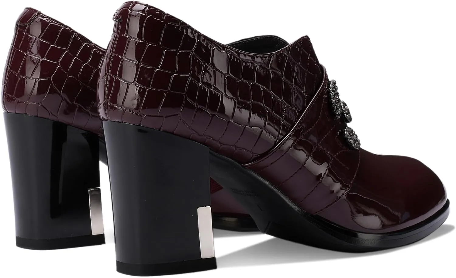 Patent Leather Ankle Boots for Women Chunky Block Extra Wide Booties Botas Para Mujer High Heels Dress Warm Lined Classic Ladies Comfortable Fashion Dressy 3 Inch Boot