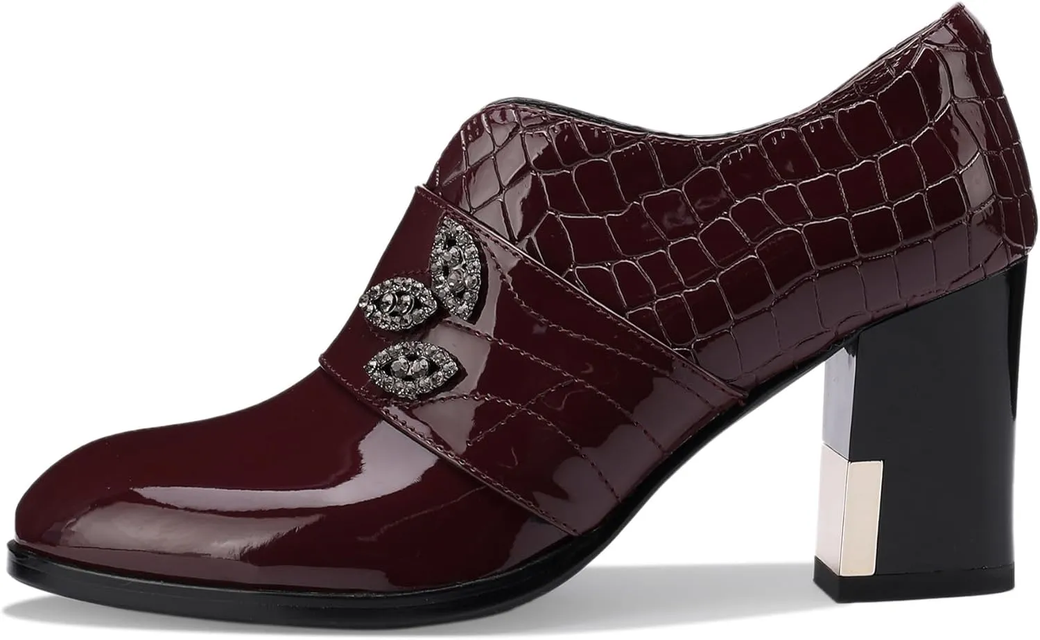 Patent Leather Ankle Boots for Women Chunky Block Extra Wide Booties Botas Para Mujer High Heels Dress Warm Lined Classic Ladies Comfortable Fashion Dressy 3 Inch Boot