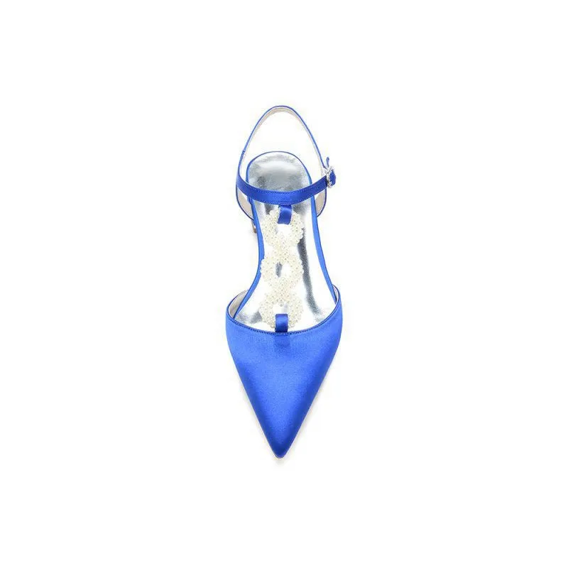 Pearl Strap Pointed Toe Flats
