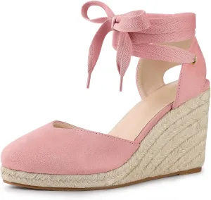Perphy Espadrille Platform Wedge Heel Lace Up Sandals for Women