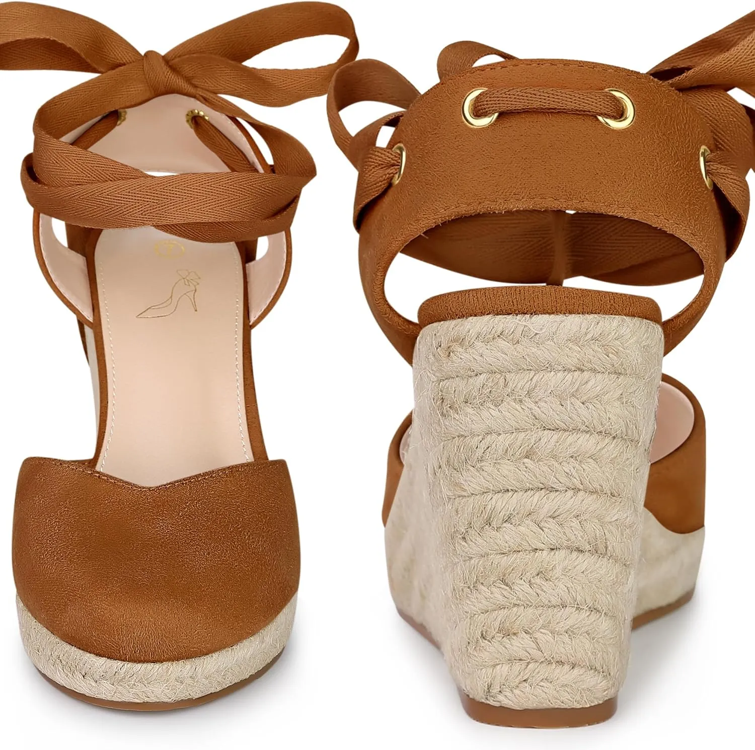 Perphy Espadrille Platform Wedge Heel Lace Up Sandals for Women