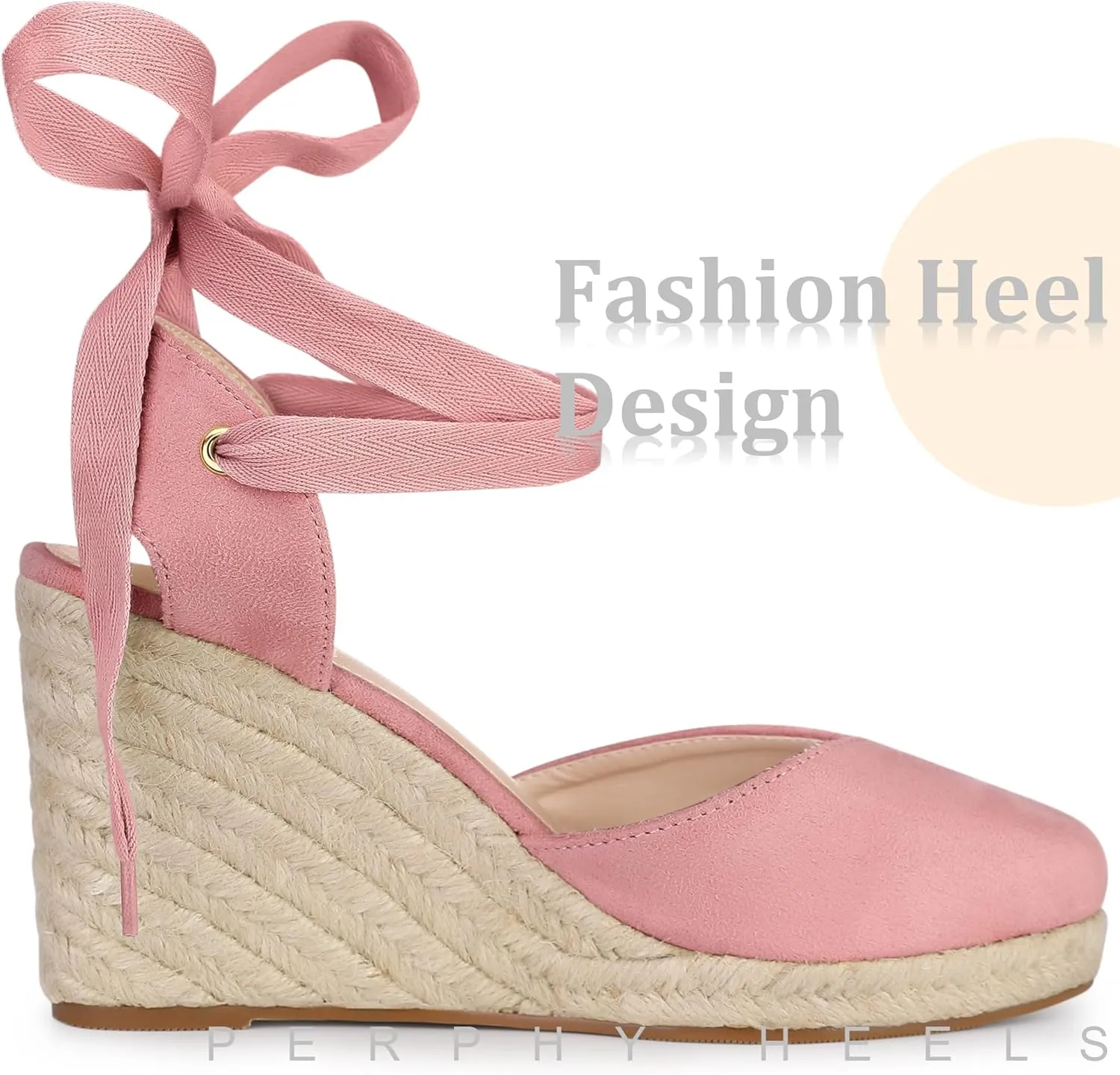 Perphy Espadrille Platform Wedge Heel Lace Up Sandals for Women