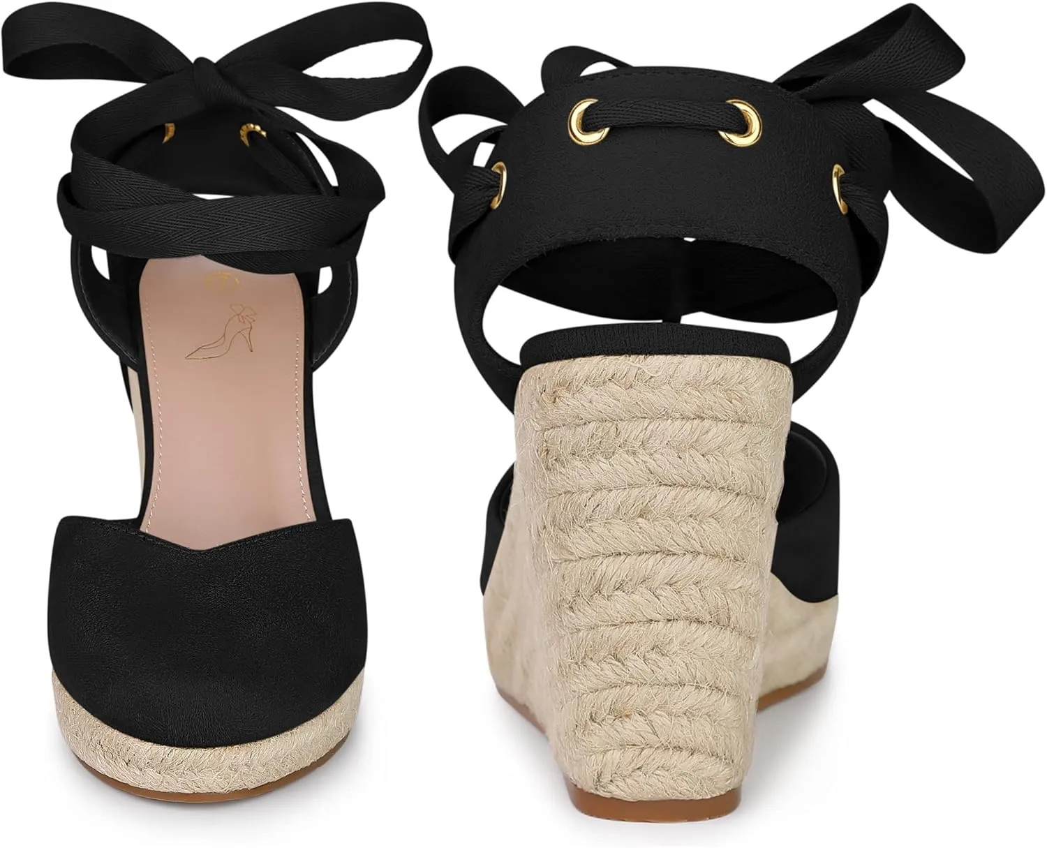 Perphy Espadrille Platform Wedge Heel Lace Up Sandals for Women